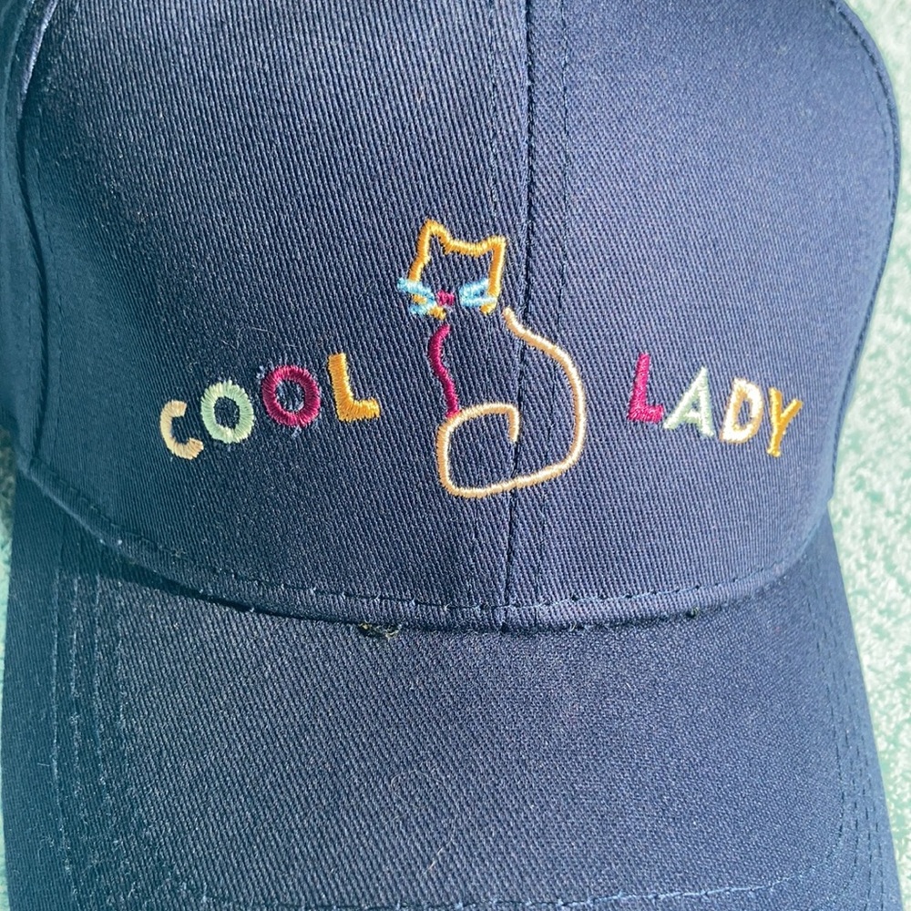 Sonoma cool cat lady navy blue cotton hat - Picture 4 of 14